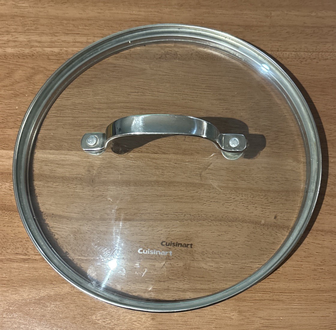 Cuisinart Tempered Glass Lid Replacement Lid Only 8 1/4 outside 7 5/8 inside