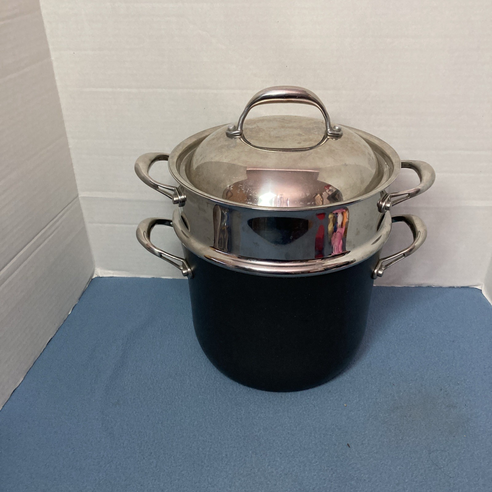 Kirkland Signature NSF Hard-Anodized Aluminum 8QT(7.5L) Stockpot w/Steamer & Lid