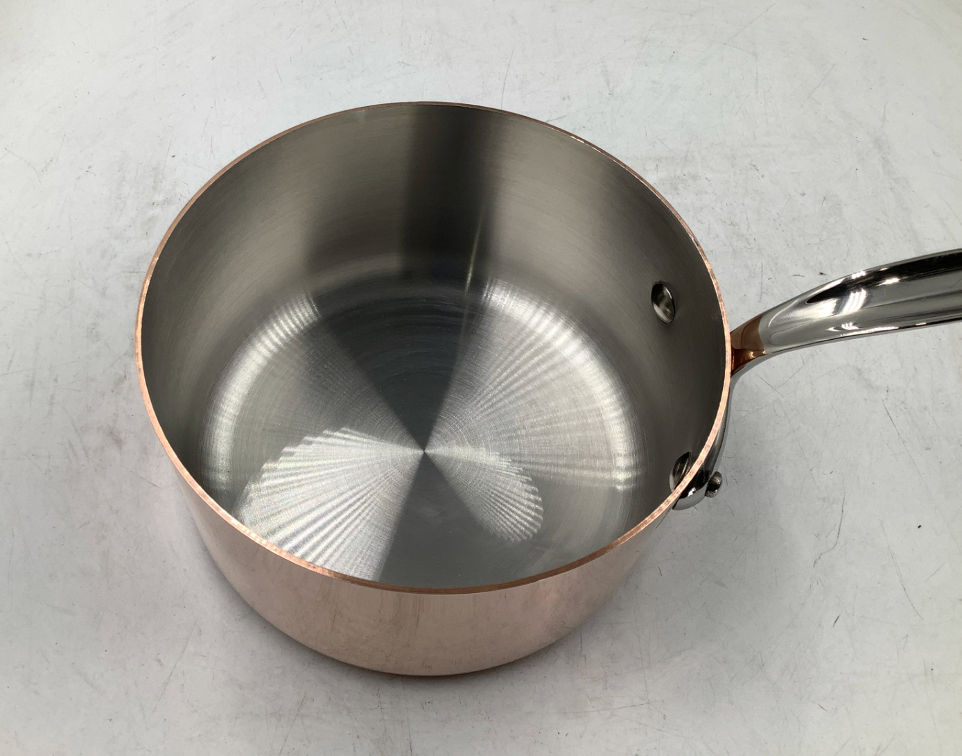 Mauviel M’Heritage 150 S Polished Copper & Stainless Steel Sauce Pan. 1.9 Qt