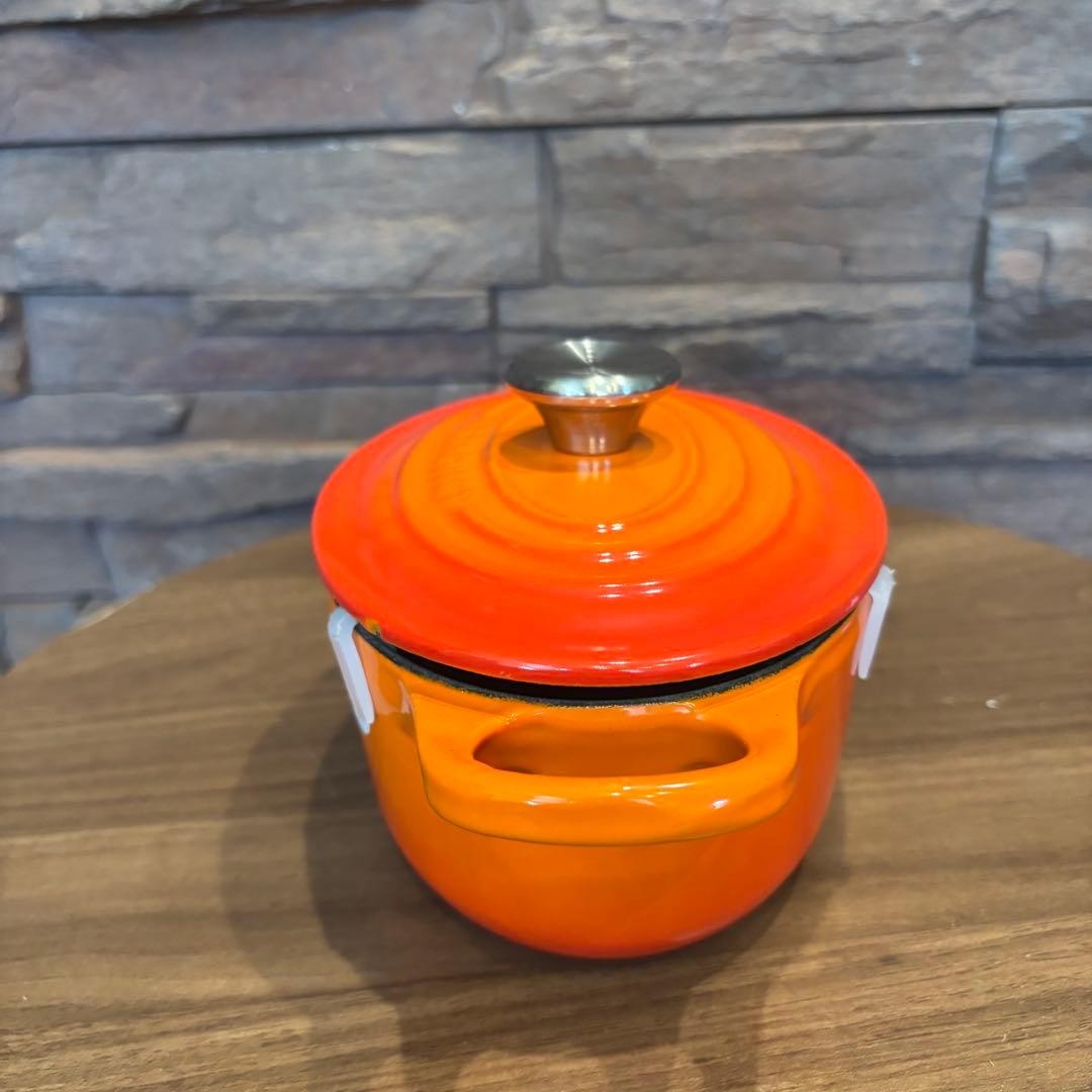 Le Creuset Signature Cocotte Oval 17cm 1qt Flame Orange Enamel Pot Cast Iron