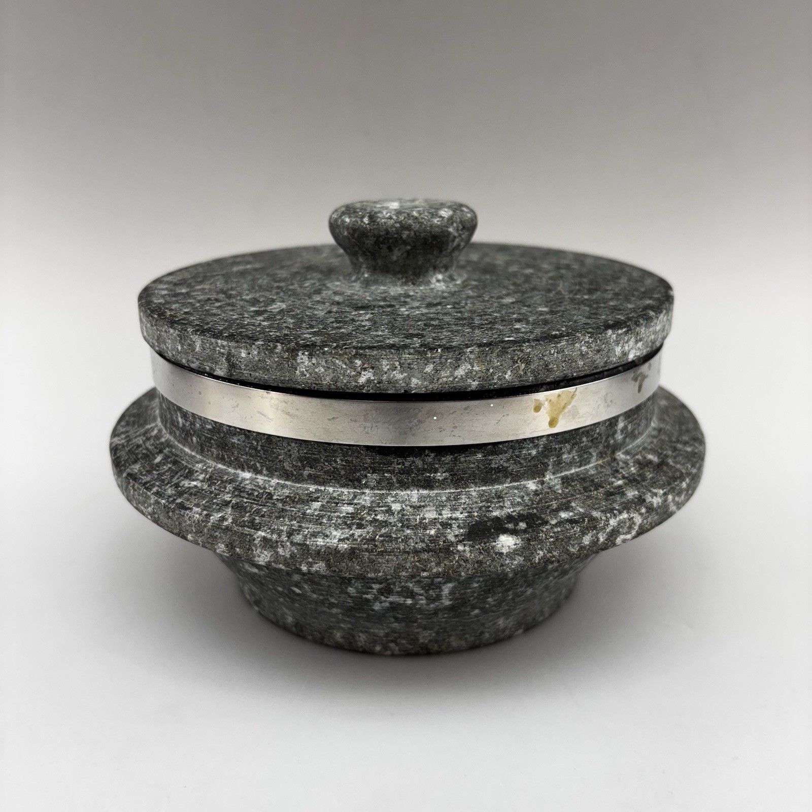 Korean Granite Stone Bowl with Lid Dolsot Hot Pot Ttukbaegi Gopdol for Bibimbap