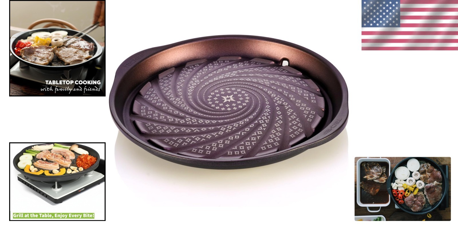 Nonstick KBBQ Grill Pan – Oven Safe, Aluminum Construction