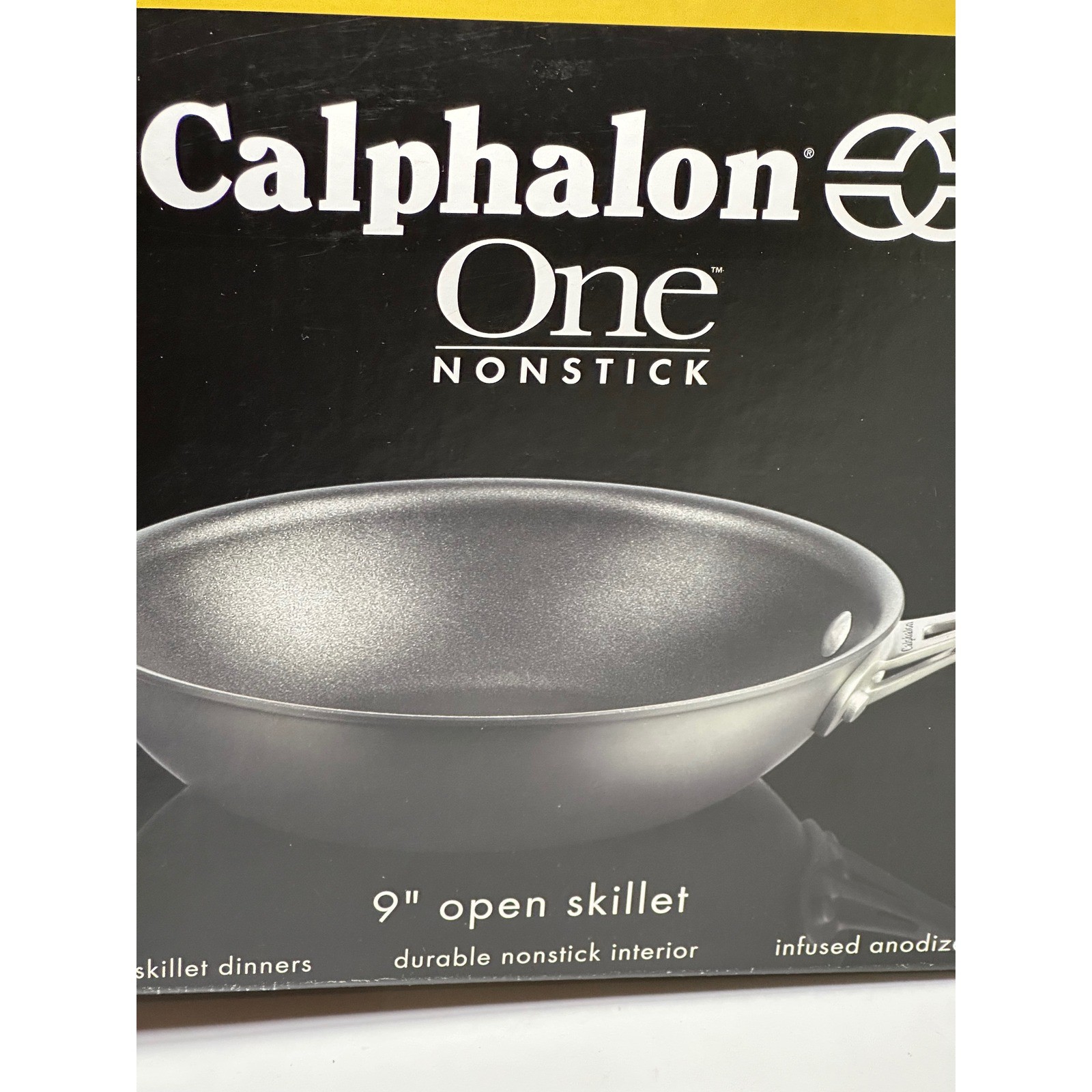 Calphalon One Nonstick 9 Inch Open Skillet Pan Gray Hard Anodized 1609 2 QT