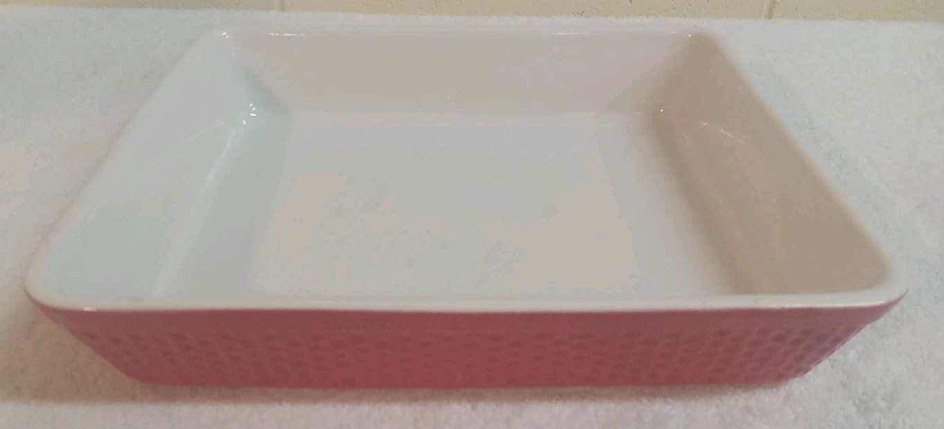 Barbotina Made Ceramic Rectangle Baking Casserole Dish 11.25″ × 9.5″ × 2.5″ Red