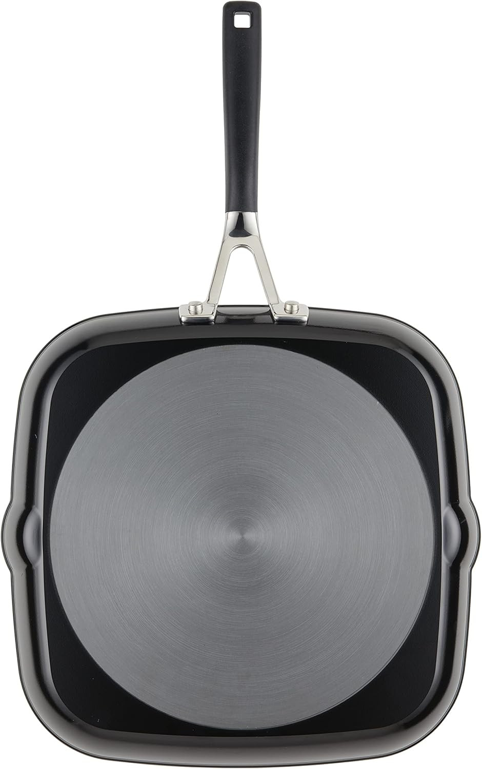 84808 Hard Anodized Nonstick Square Grill Pan/Griddle with Pour Spouts, 11.25 In
