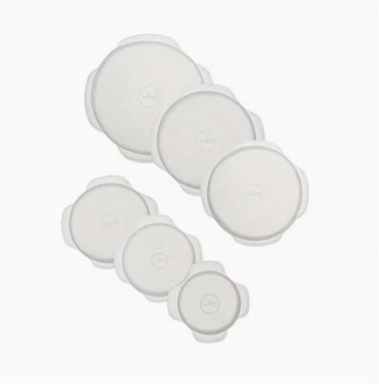 Best W&P Reusable Silicone Stretch Lid Set of 6 Circular Lids, Dishwasher Safe