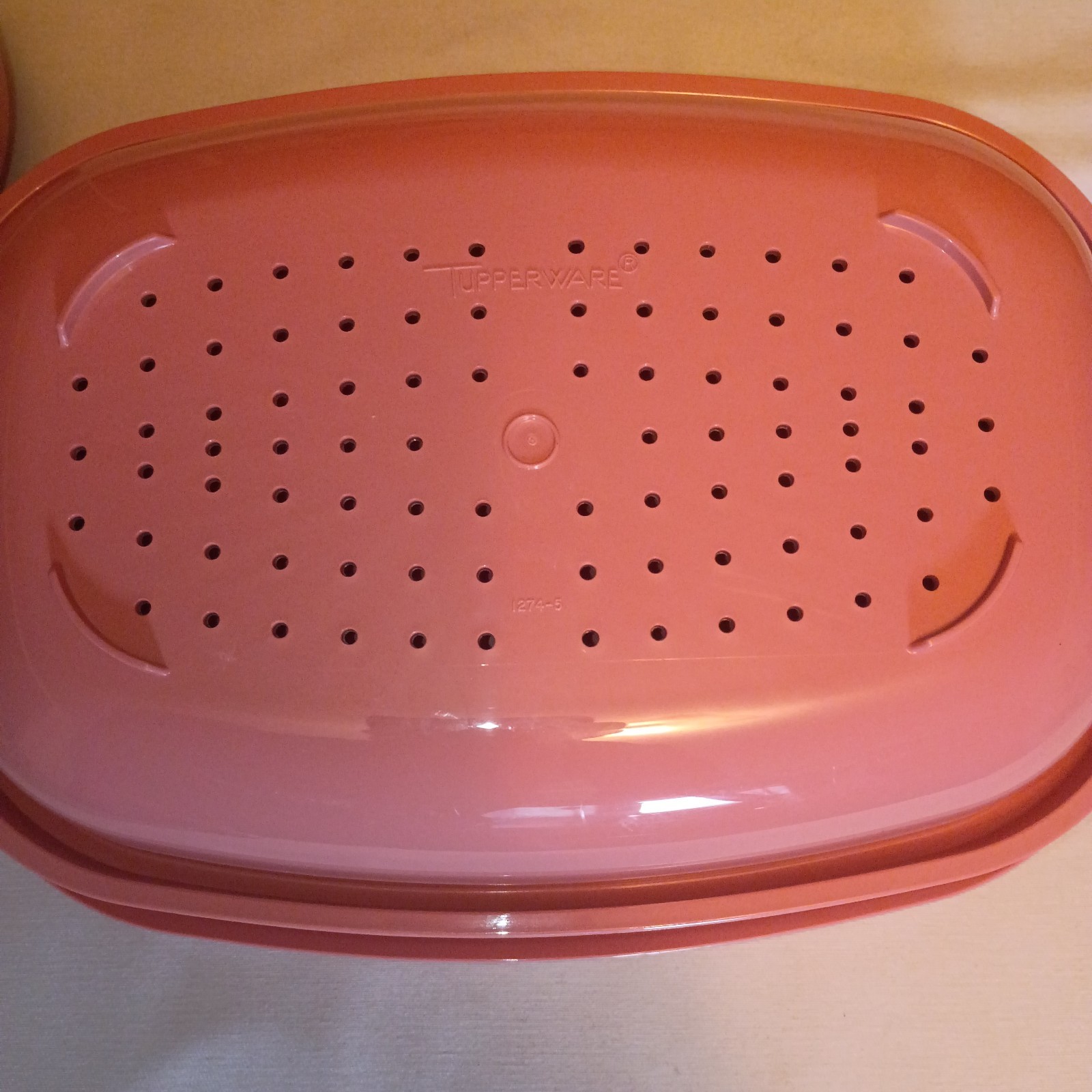 Vintage MCM Tupperware Microwave Food Steamer 3 Piece Set Very Little Signs Used