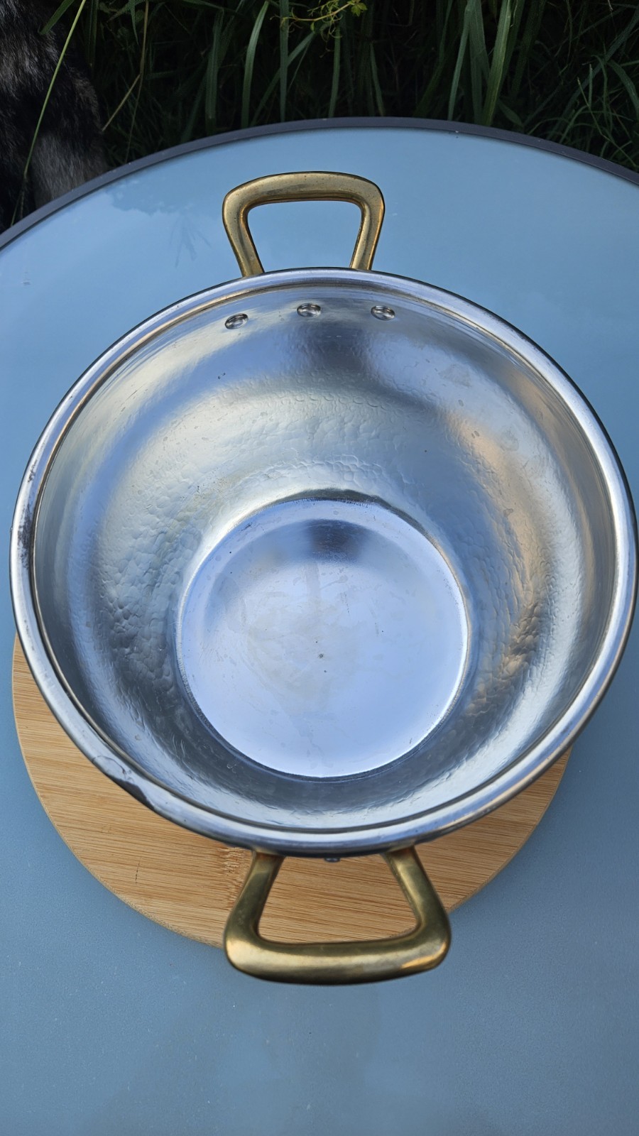 Ruffoni 7.5 Qt Historia Hammered Copper Stockpot w/Classic Brass Handles