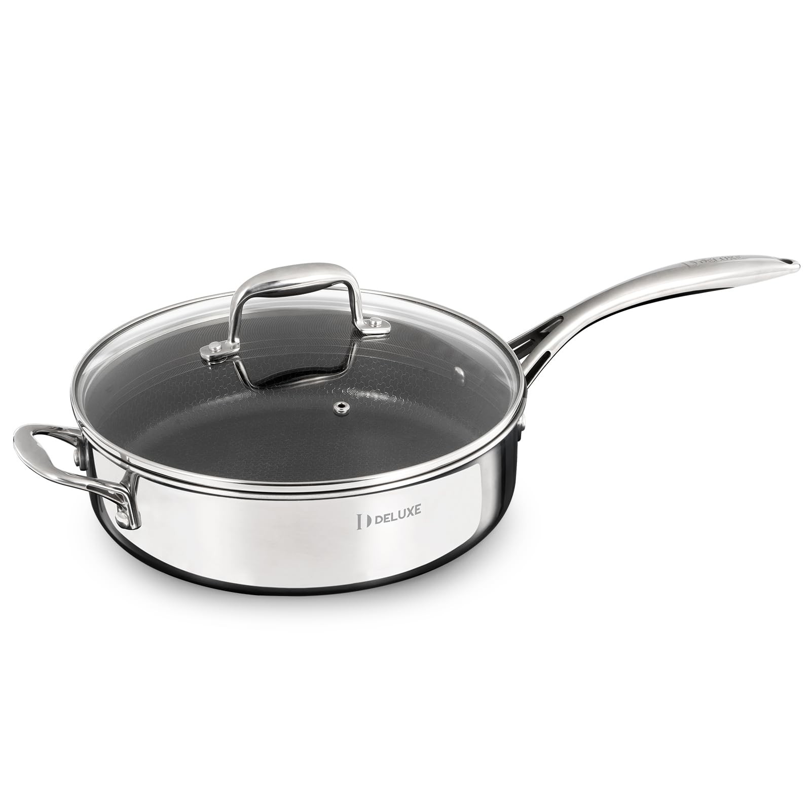 3.7 Qt Hybrid Ceramic Nonstick Deep Sauté Frying Pan & Lid