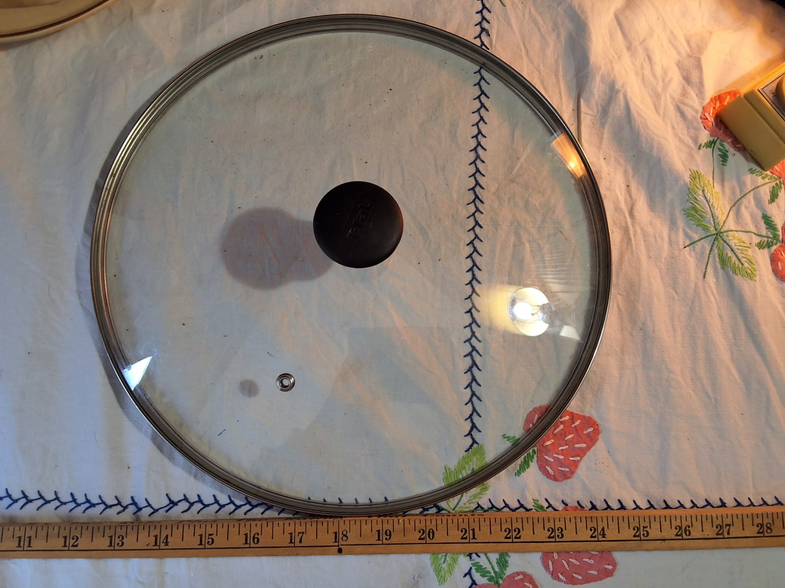 TFAL Skillet lid round, 13 inches diameter, glass, vent, replacement
