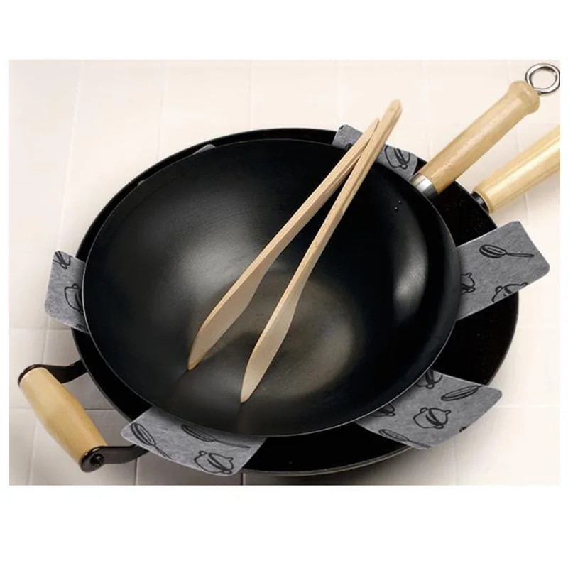 5/1pcs Non-Stick Cookware Protector Pads 38x38cm Scratch Prevention Dividers
