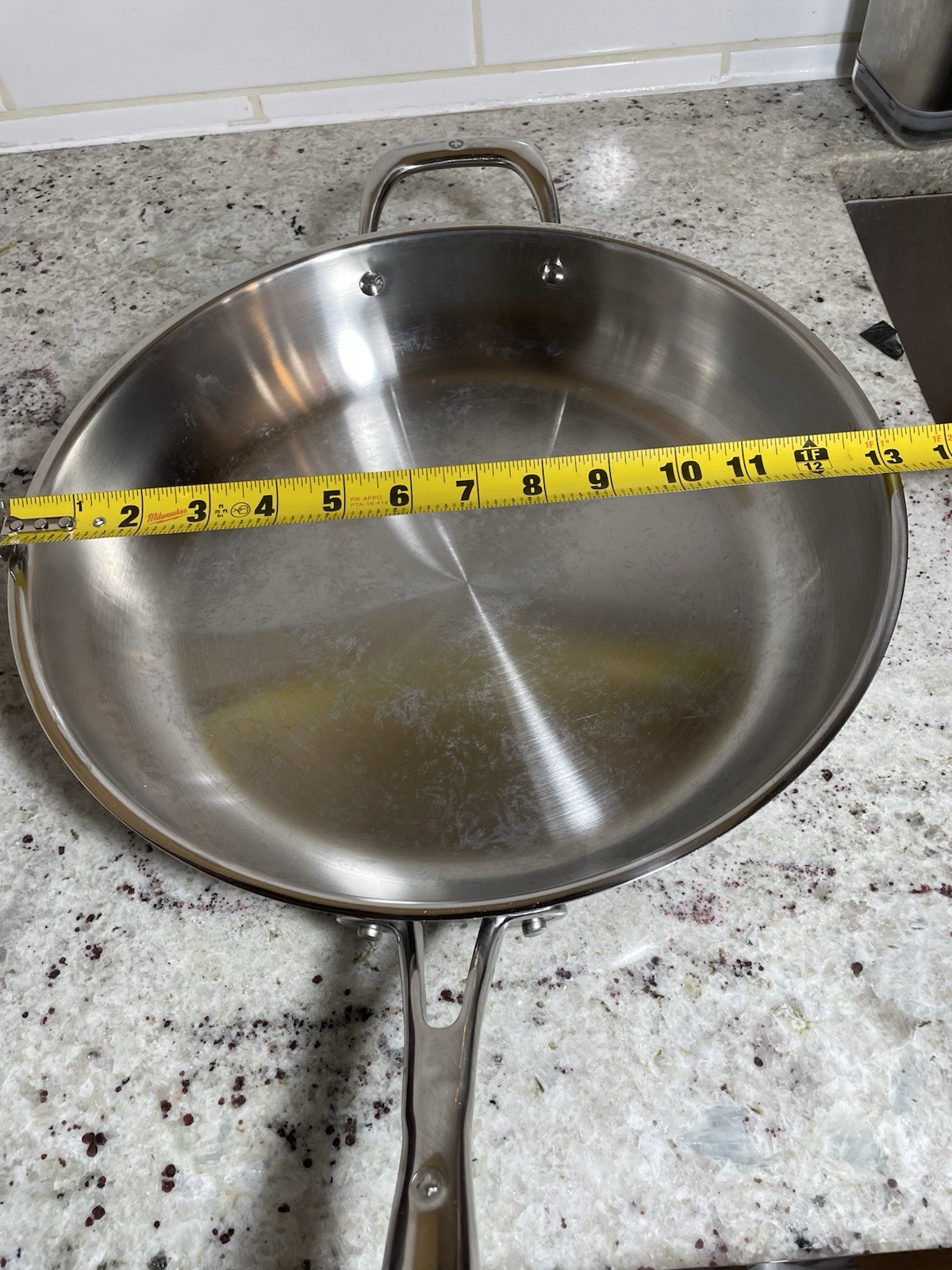 Swiss Diamond Stainless Premium Steel Chef’s Fry Pan With Lid 13 inches
