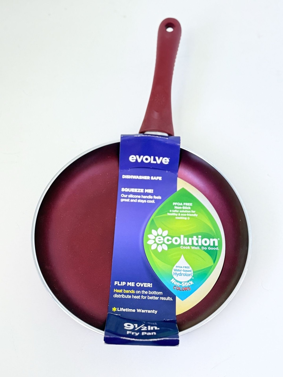 Ecolution Evolve 9.5-inch Aluminum Nonstick Frying Pan in Crimson Sunset
