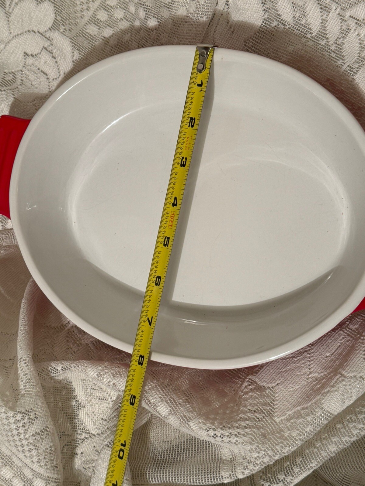 Cuisinart Stoneware 9.5” Oval Baker 1.5 qt Ceramic Casserole Baking Dish Red