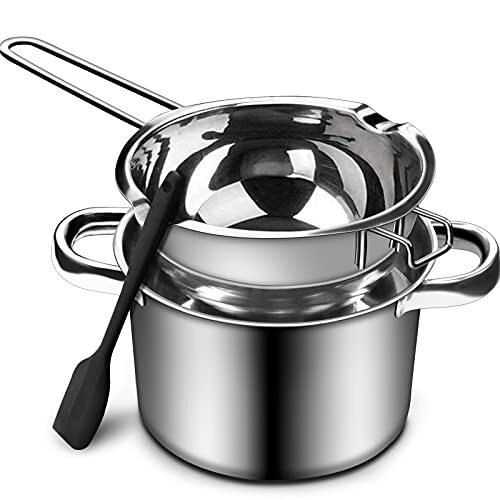 1000ML/1QT Double Boiler Chocolate Melting Pot with 2.3 QT 304 Stainless
