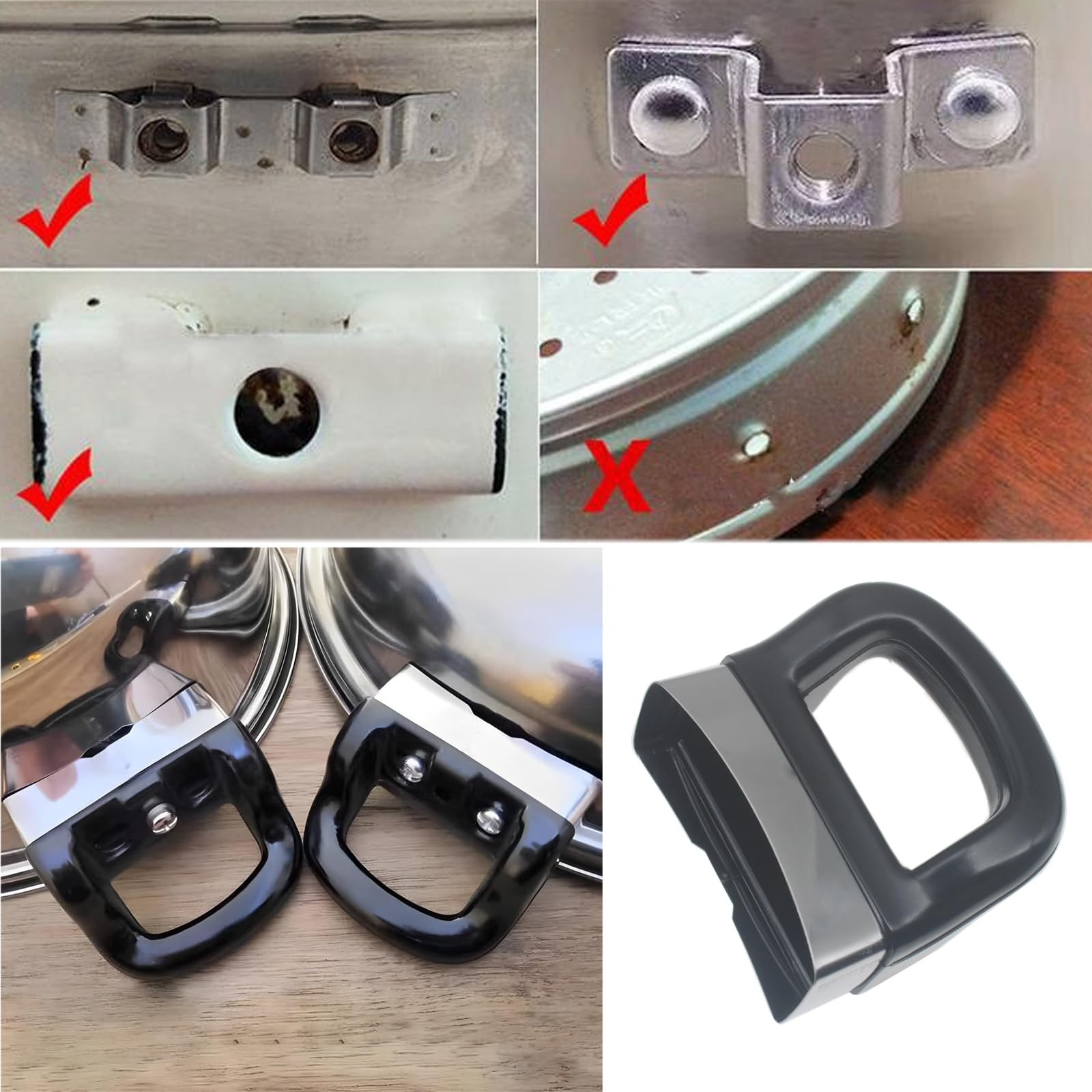 2 Pcs Replacement Handles for Pots and Pans Universal Pot Short Side Handles …