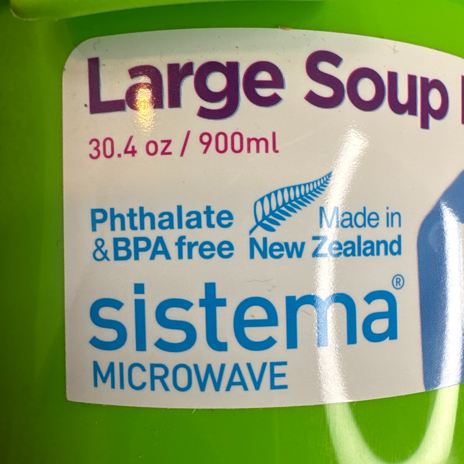 Sistema Microwaveable 900mL Soup Mug, Large Microwave Container w Steam Vent Lid