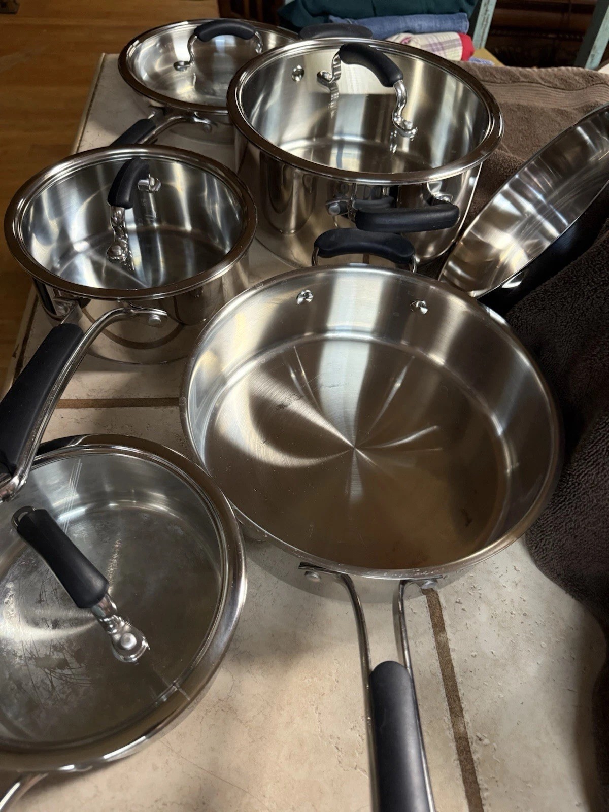Titan Cookware Atlanta Series. 10 Piece Stainless Steel. Tri-ply 18/20. Heavy