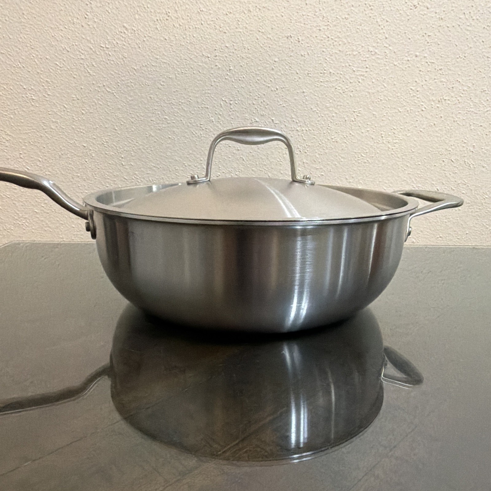 Made In | 5 qt Stainless Steel Saucier Pan with Lid | Induction/Electric/Gas