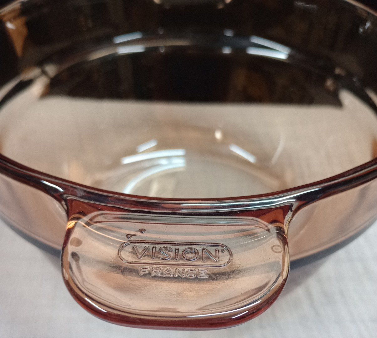 Corning Vision Ware Double Boiler Insert Amber Glass V-20-B France Pyrex