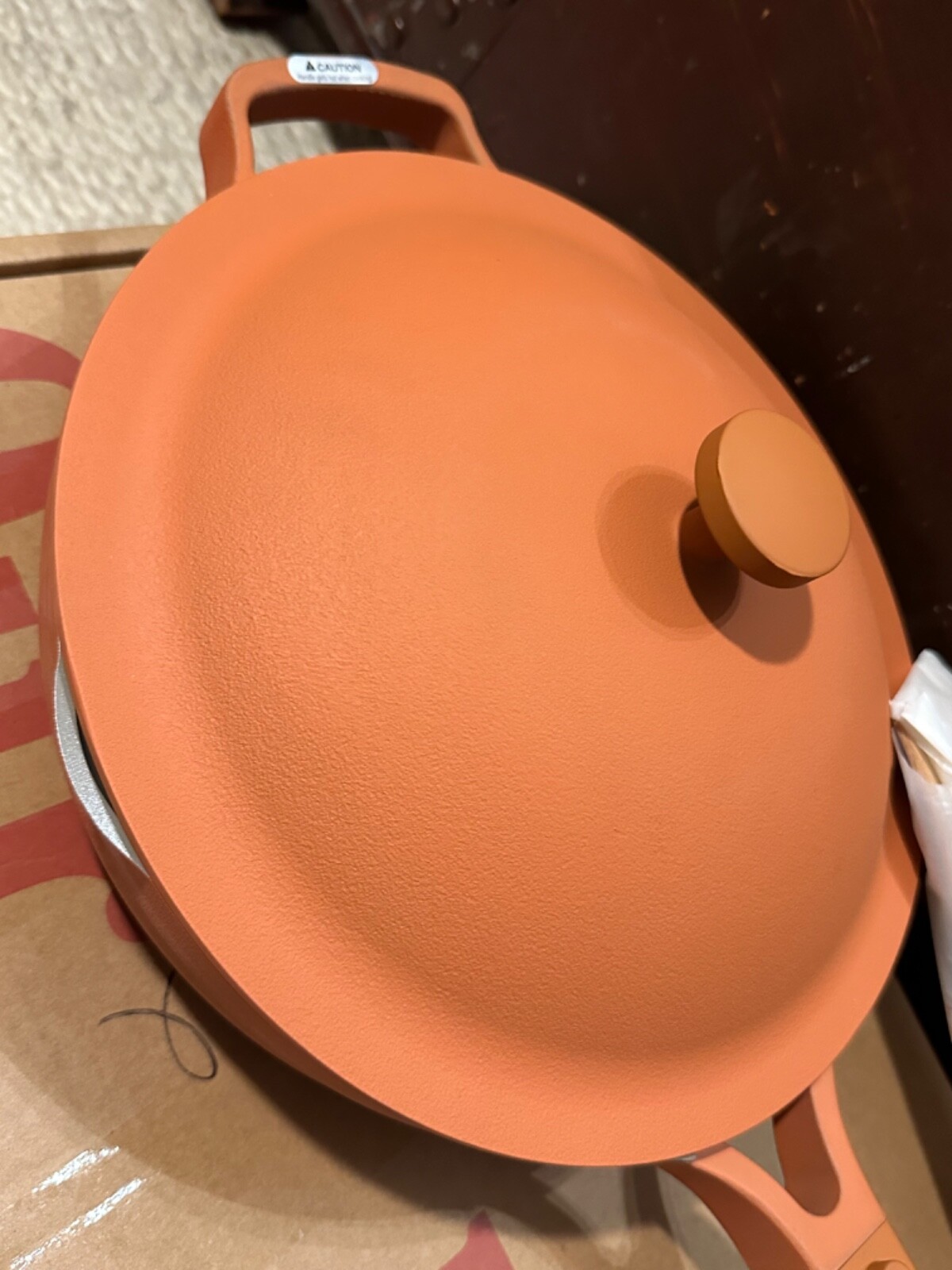 Our Place Always Pan 2.6 Qt 10.5” w/ Wooden Spoon + Steamer Basket -2.0 Brick