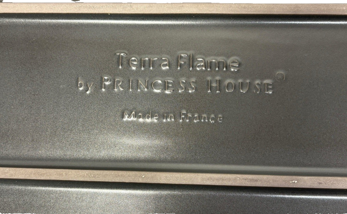 RARE Princess House Terra Flame Ultimate Grill Bake & Serve Stone #6822 NWOT
