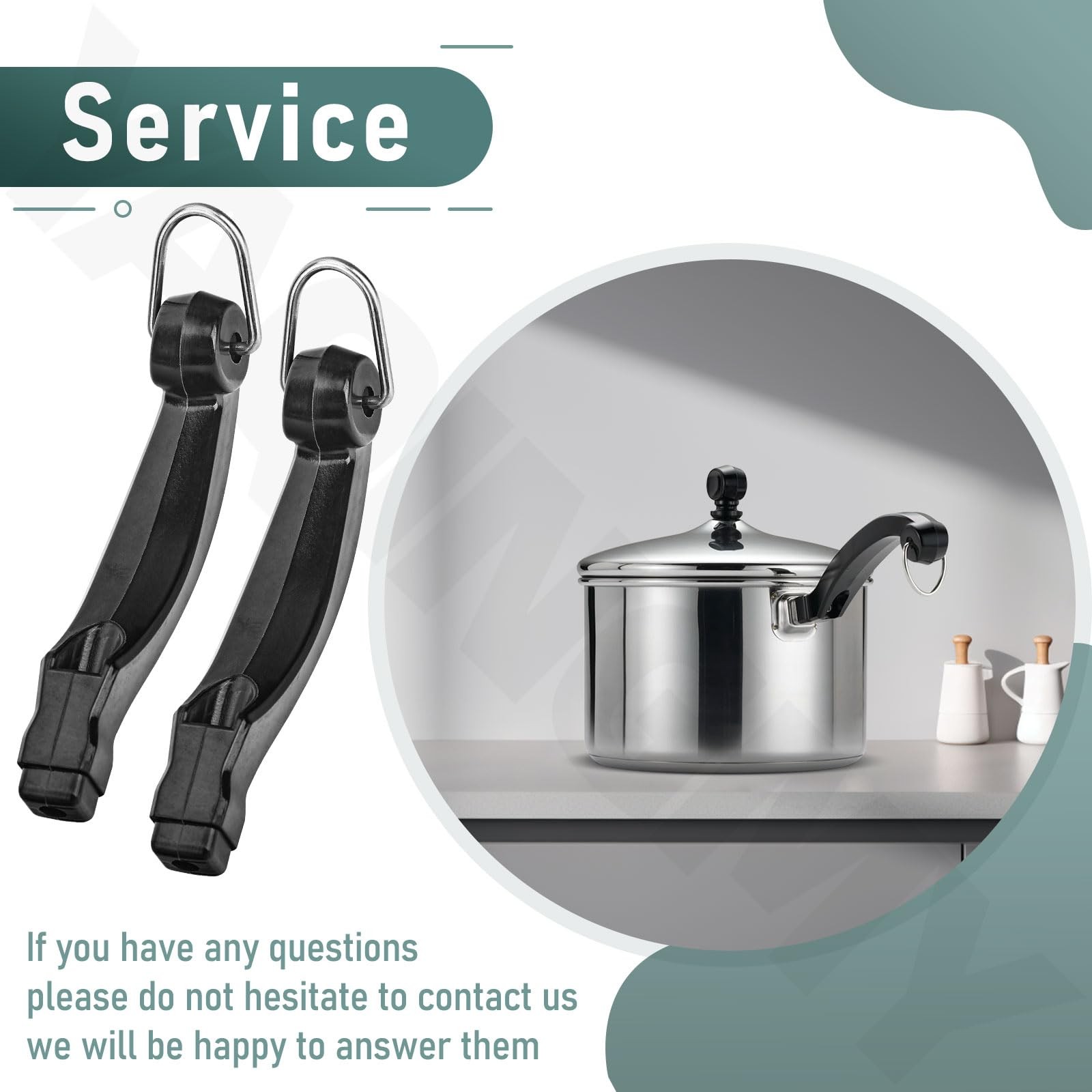 YAQINGMY 2 Pack P08031 Sauce Pan Handle Short for FarberWare Pan Saucepans, S…
