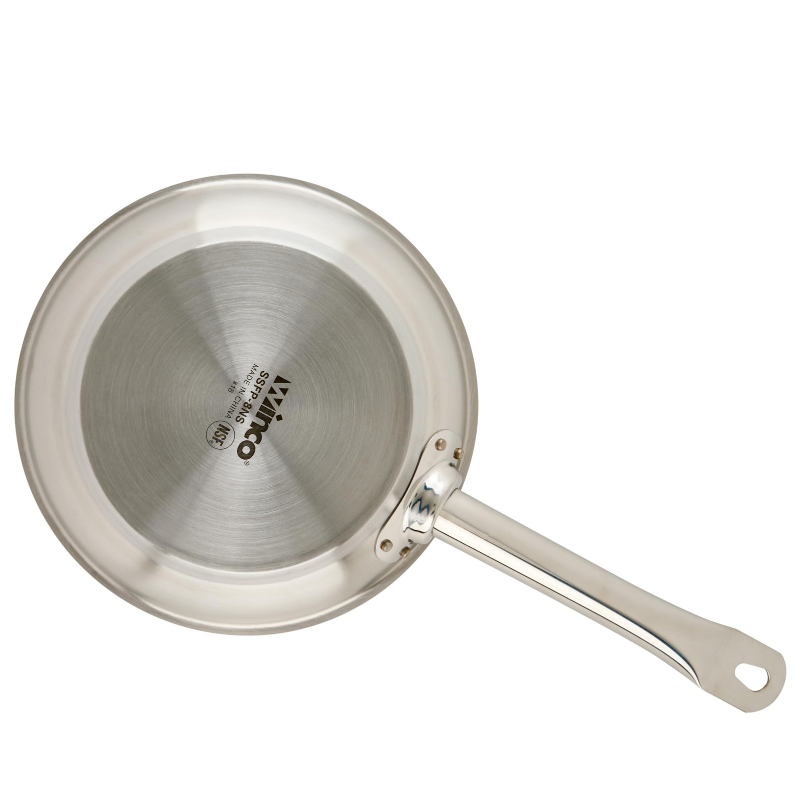 Winco 8 Inch Commercial Grade Stainless Steel NonStick Fry Pan Skillet