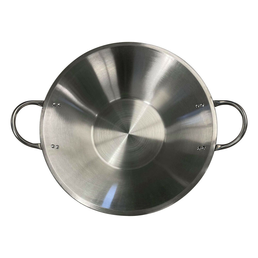 30-3/4”L x 24-5/8”W x 9-1/2”H Carnitas Cazo Stainless Steel Caso Pot Pan Wok