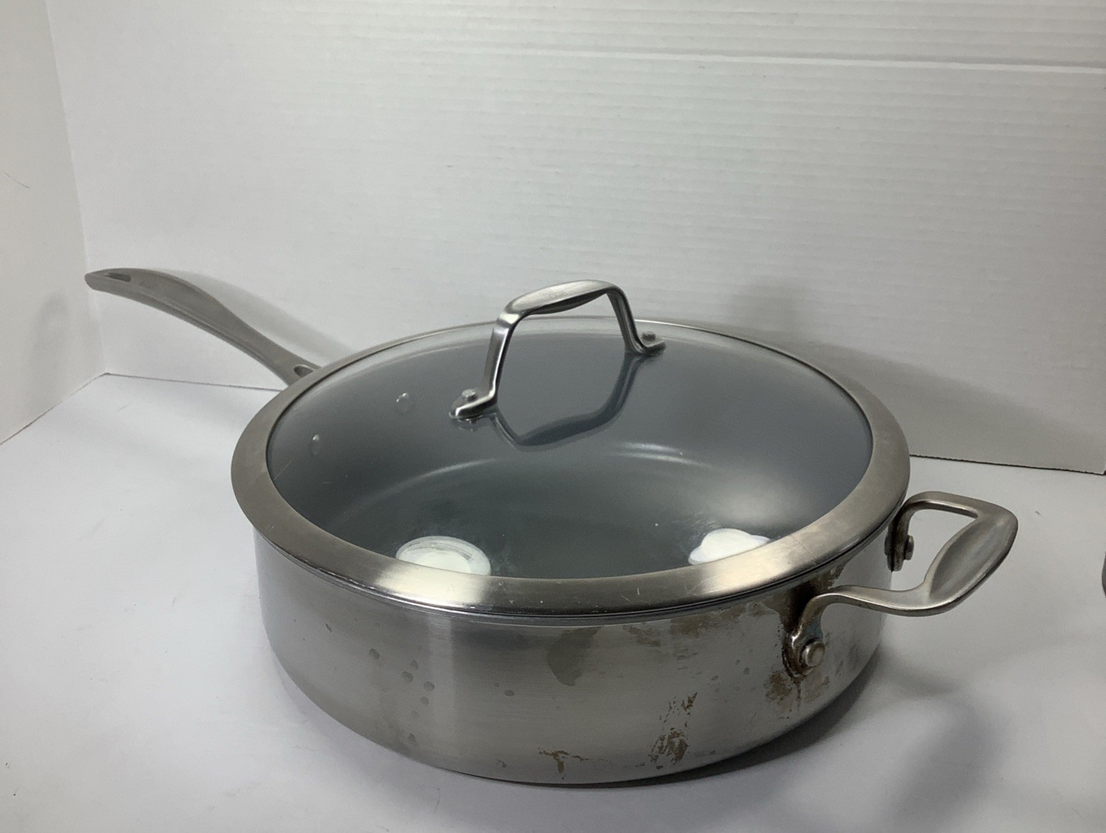 JA Henckels Non Stick 11.5 in Skillet Chicken Fryer Helper Handle Lid Saute
