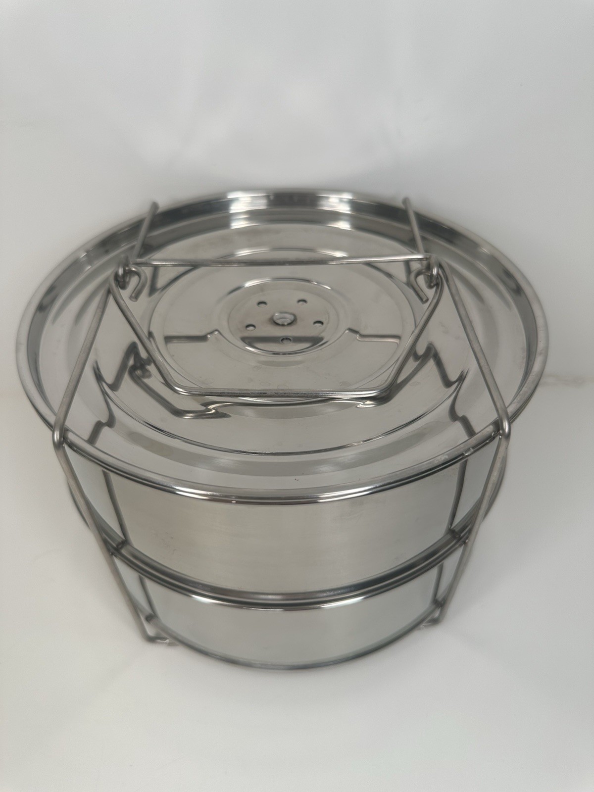 New 2-Tier Stainless Steel Steamer Insert for Instant Pot 6/8 Quart Includes Lid