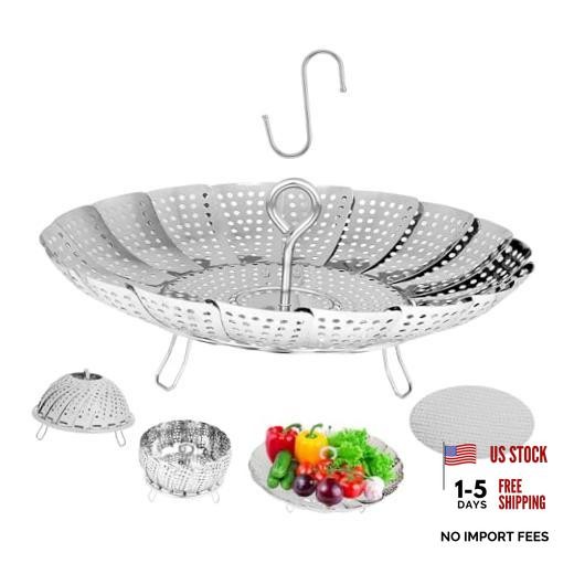 6-10.3″ Expandable Steamer Basket for Cooking – 3rd Gen Stainless Steel