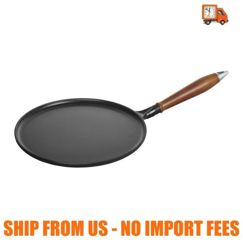 Crepe Pan with Spreader and Spatula, black matte
