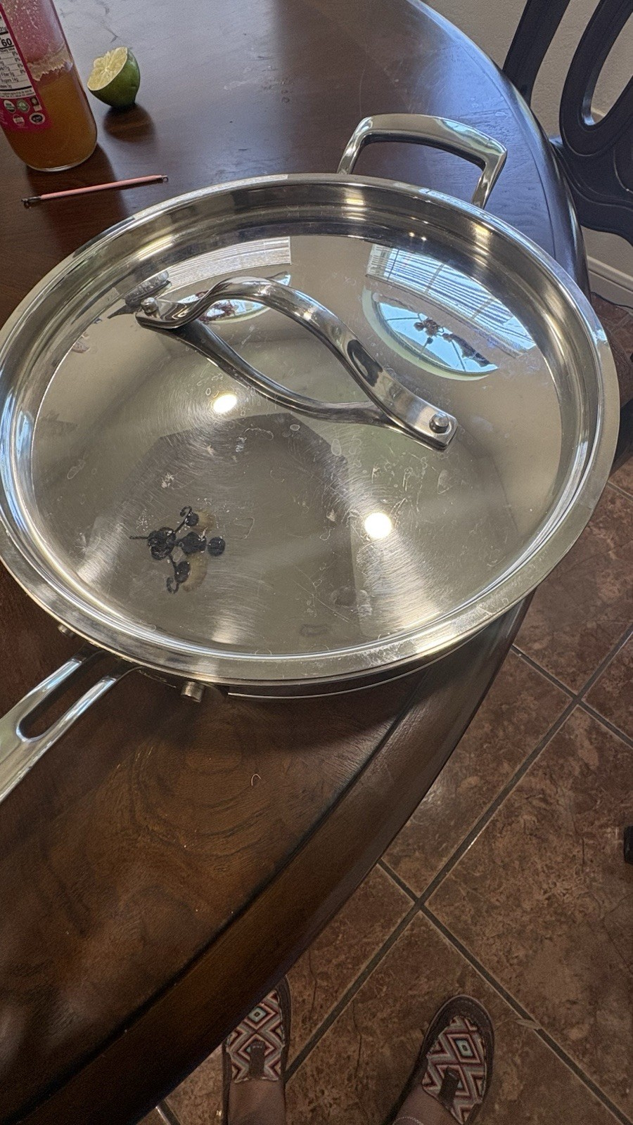 Kirkland Signature 12 in 4.5qt Stainless Steel Saute Pan w/ Lid, Double Handle
