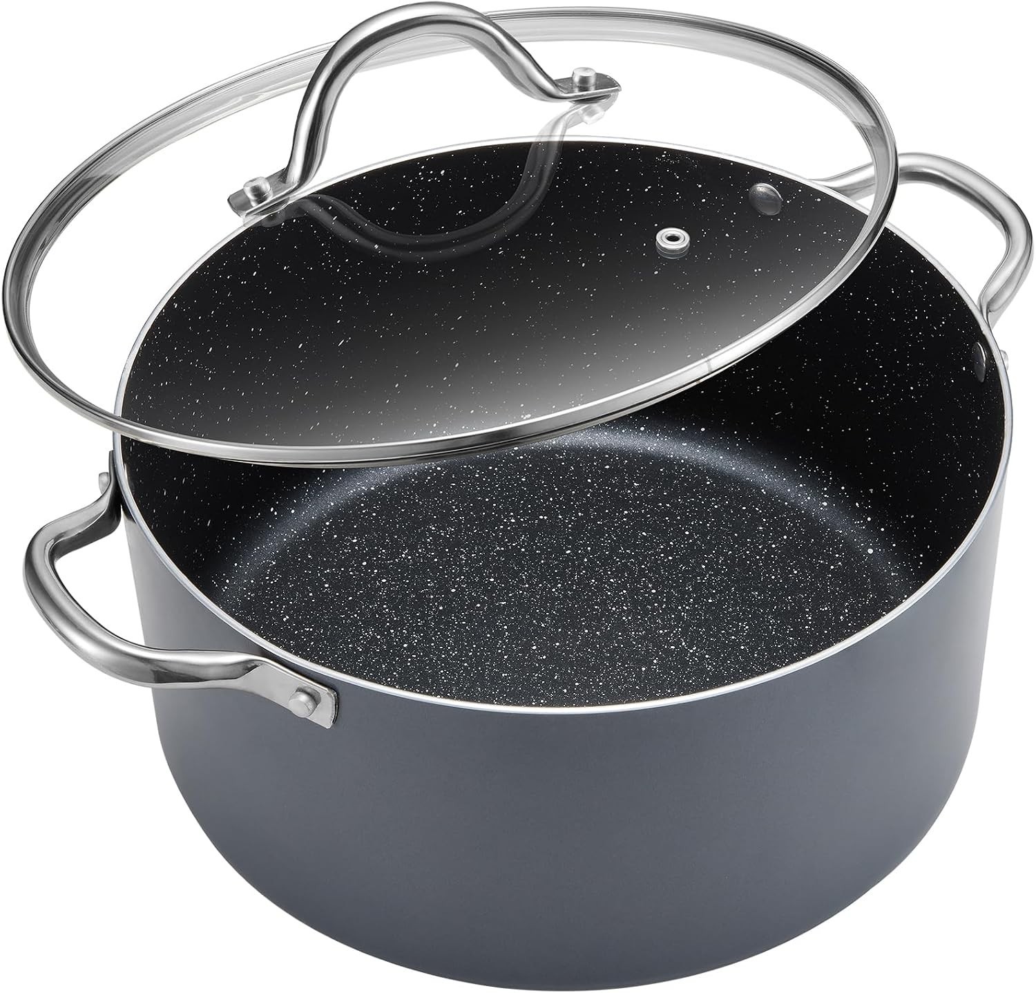 12 Quart Cooking Pot, Large Non Stick Induction Stock Pots with Lid, All Stov…