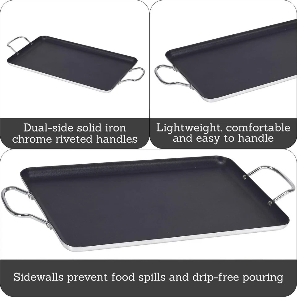 20 inch Heavy Duty Tortilla Griddle Oval Skillet Comal Para Tortillas Flat Pan