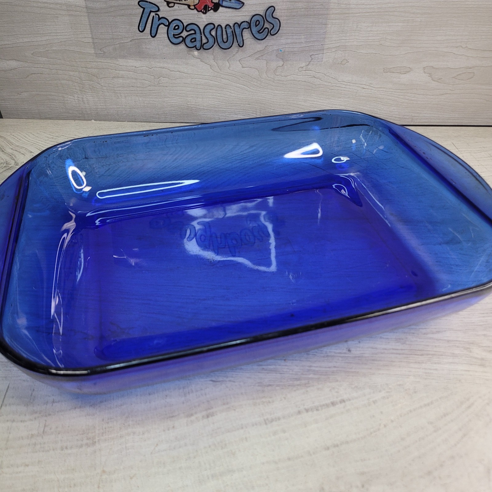 Anchor Hocking Cobalt Blue 4 Quart Glass Lasagna Pan Baking Dish Casserole 11×13