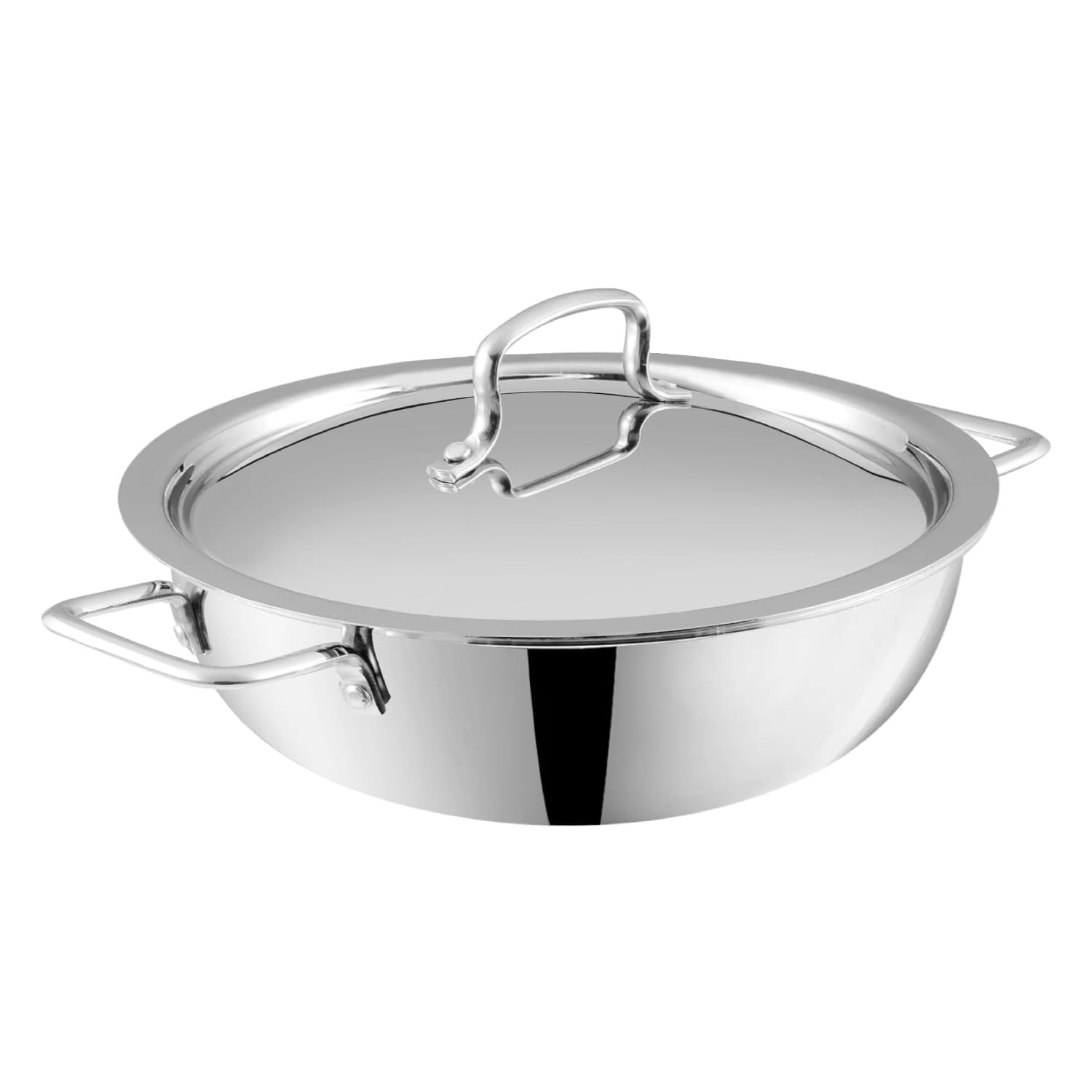 Platinum Triply Stainless Steel Kadai | Suitable For Indian Cooking, Sauces, …