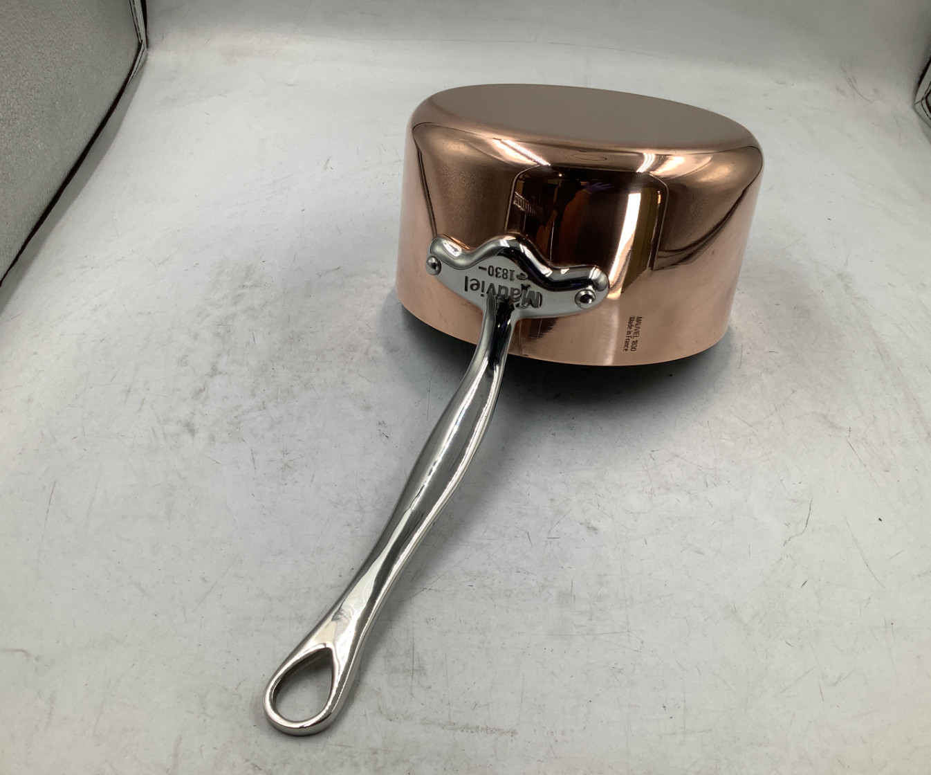 Mauviel M’Heritage 150 S Polished Copper & Stainless Steel Sauce Pan. 1.9 Qt
