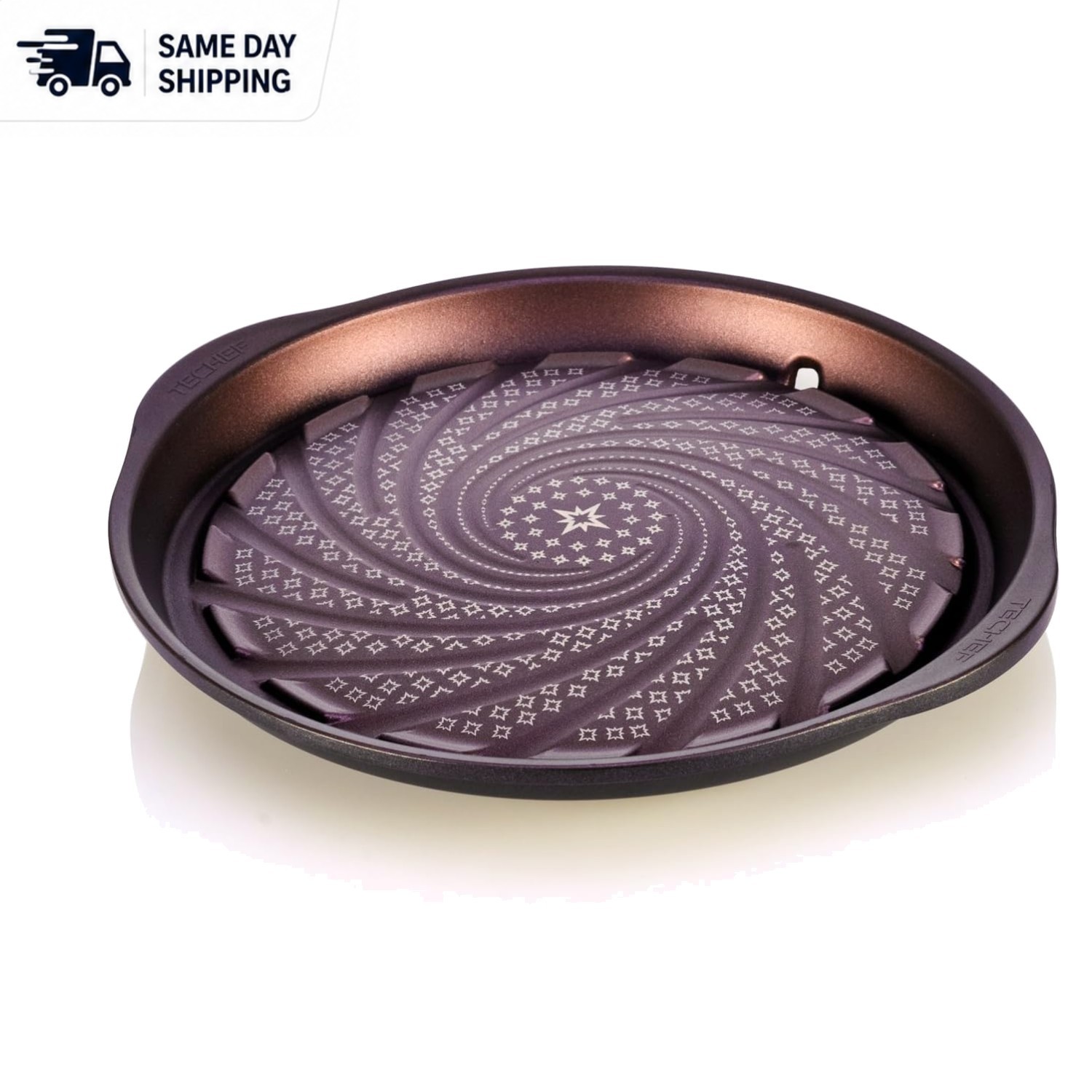 Durable Purple Nonstick Korean BBQ Grill Pan, Lightweight & Easy to Clean, 8 oz