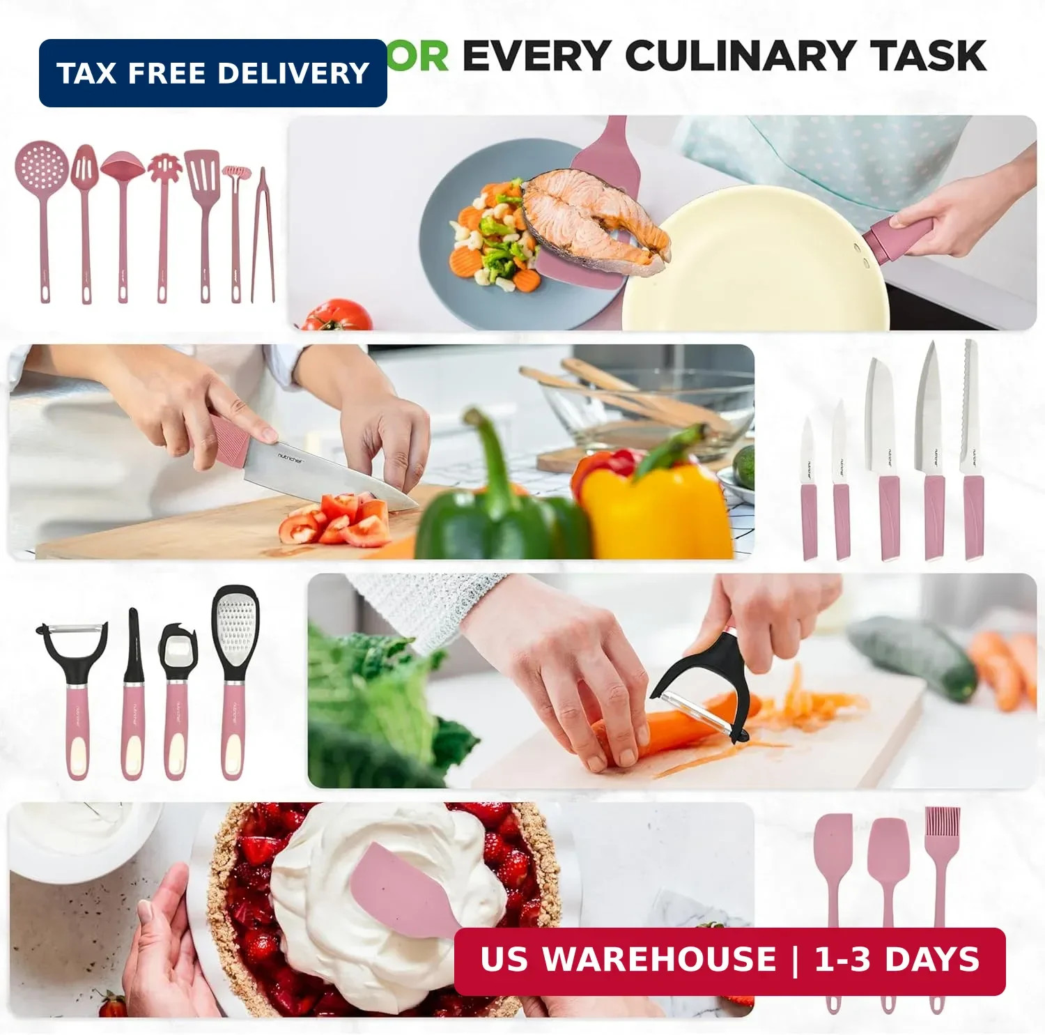 NutriChef 54-Piece Kitchen Cookware Set – Complete Non-Stick Ceramic Pots and Pa