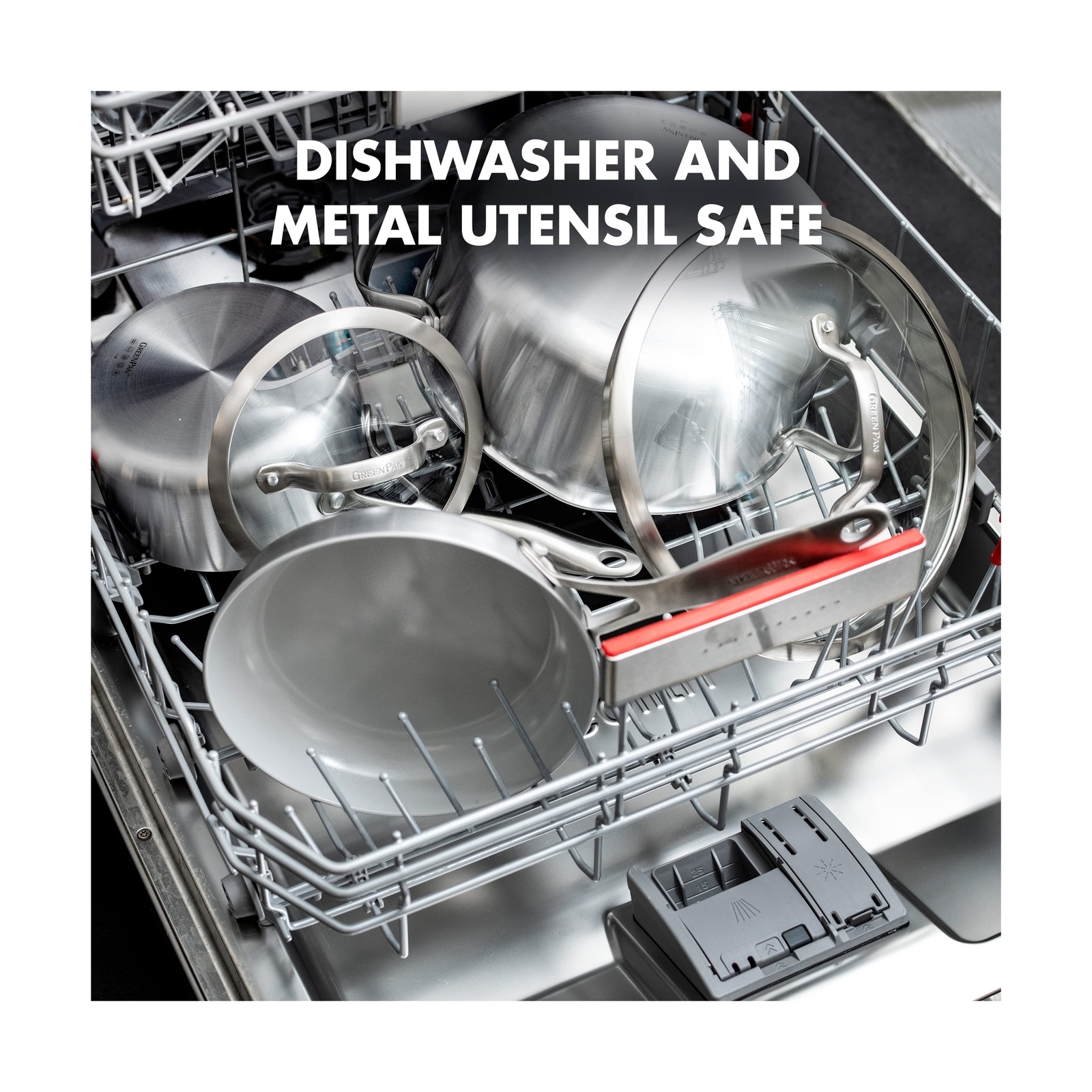 GreenPan Venice Pro 10 Piece Cookware Set, Stainless Steel Non-Toxic PFAS-Fre…