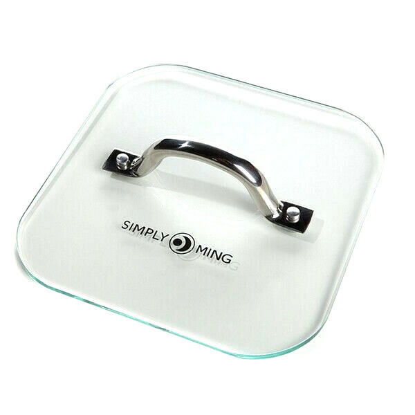 Glass Lid Square Siver Rim or No Rim Diameter 7″ – 11 5/8″ Replacement Selection