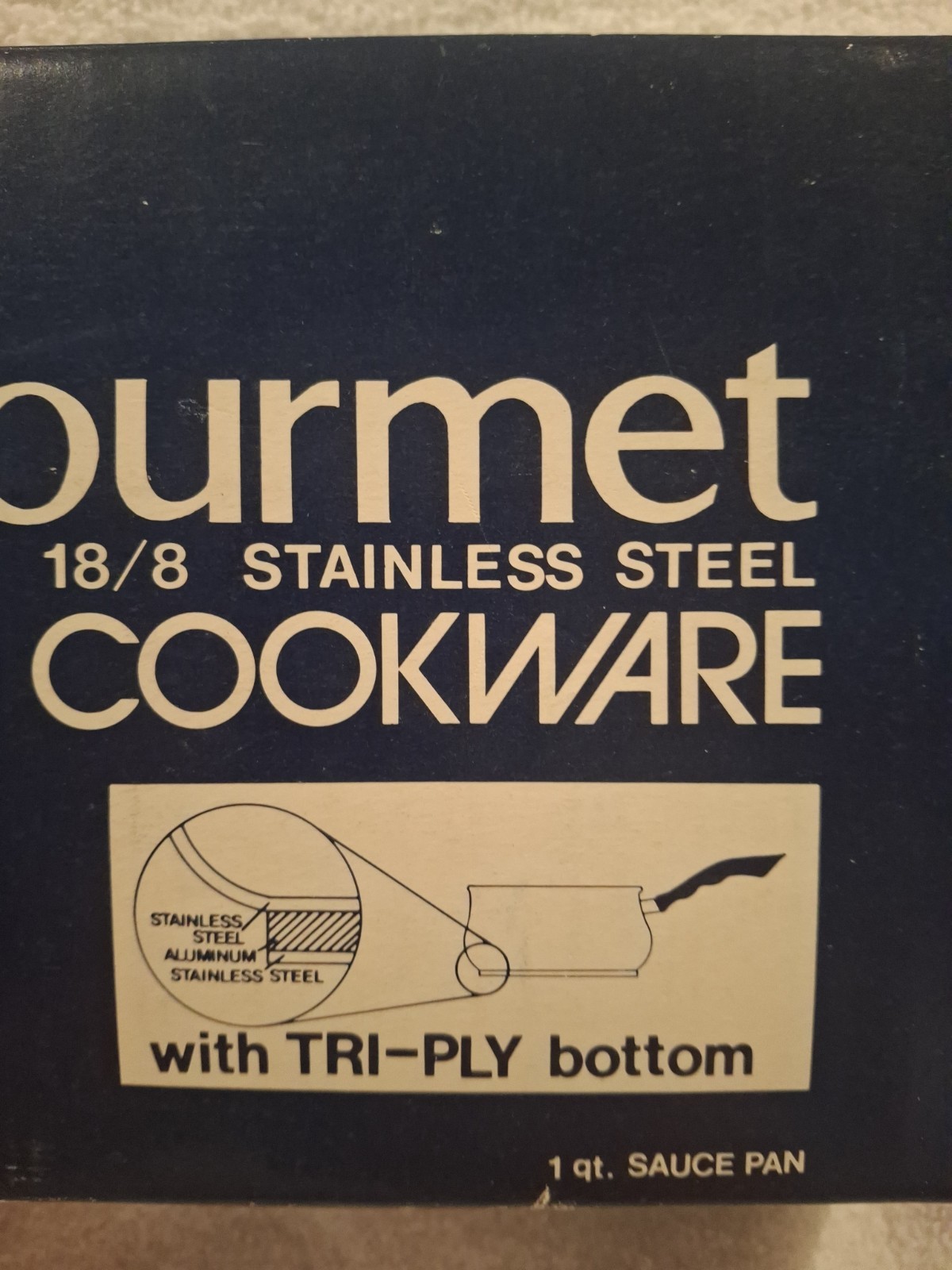 ESTIA GOURMET TRI PLY 18-8 STAINLESS STEEL, 1 QUART SAUCE PAN New Unused