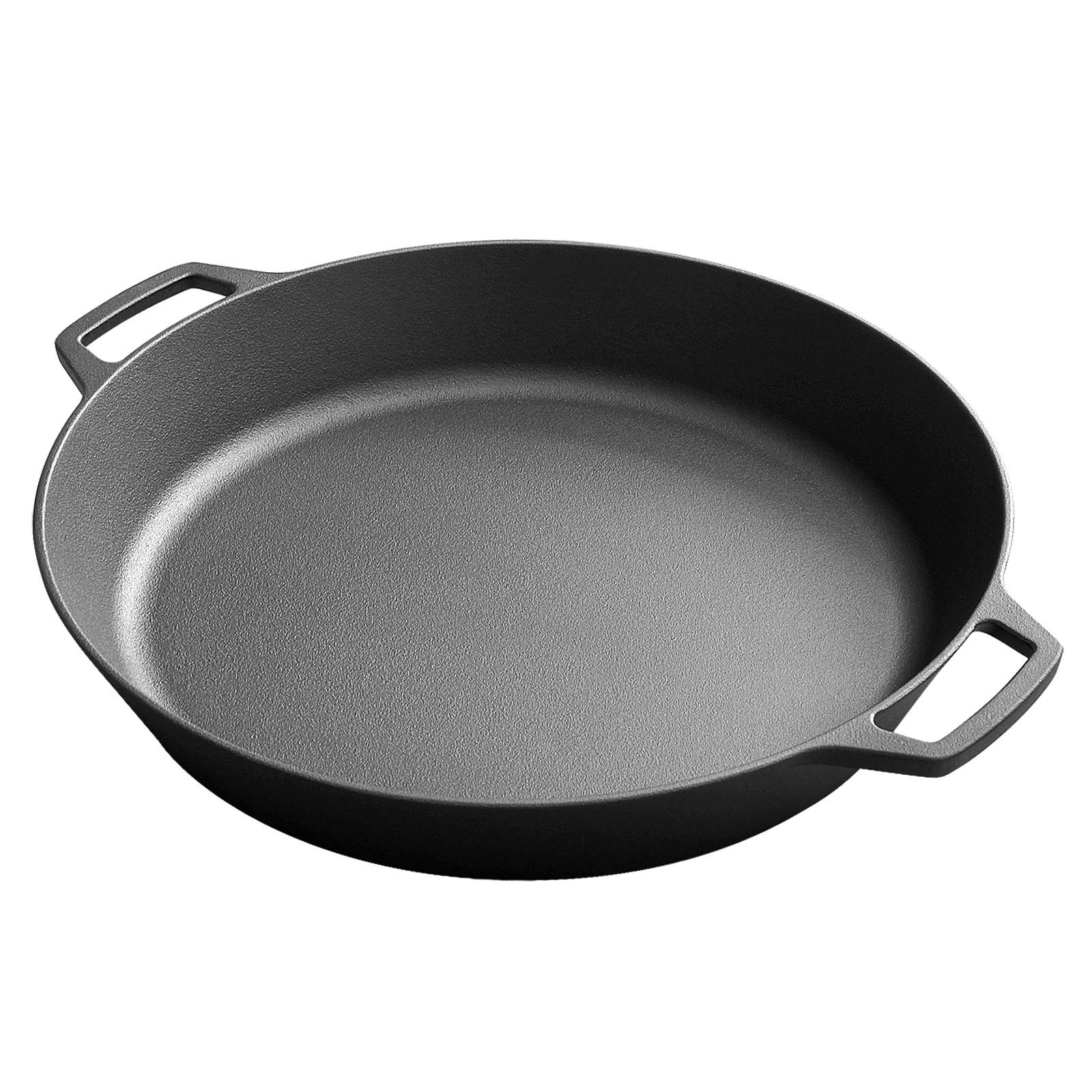 Pre-Seasoned Large Cast Iron Skillet 17 Inch, Dual Handle Outdoor Camping Frying