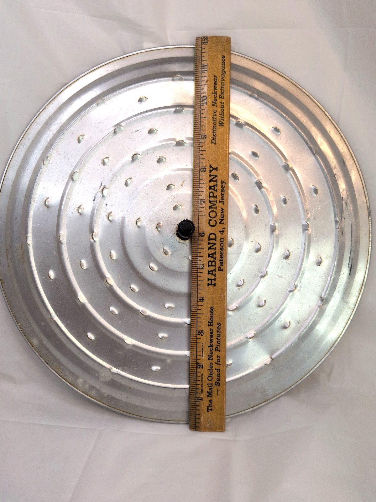 Aluminum Steamer Lid for Cooking 12” Steam Vented Black Handle Vintage