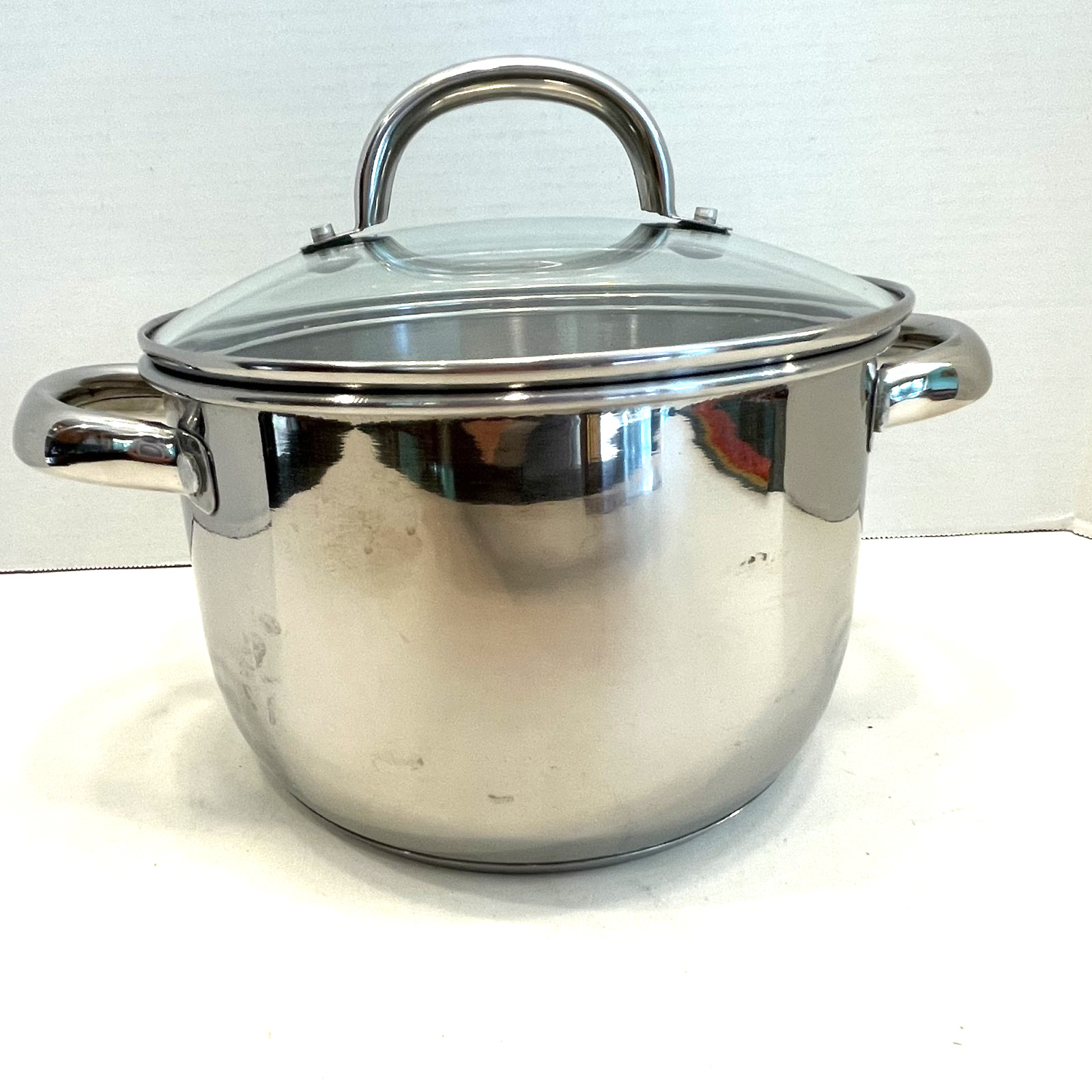 Kitchen Ala Carte 3 Quart Sauce Pan/Stock Pot M141 Stainless Steel Clear Cover