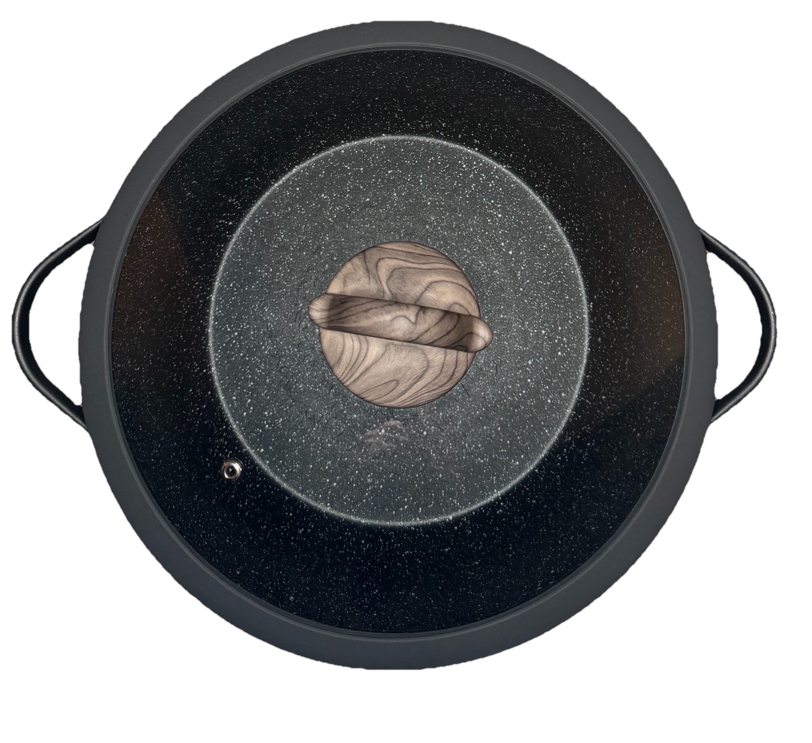 D&W Deane & White 11″ NonstickLow Casserole Pan wLid Wood Effect Handle 4.2qt