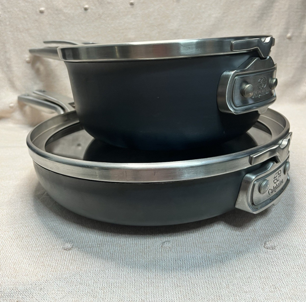 Calphalon 87025 Premier Space Saving 2.5qt Saucepan + 1390 10″ Skillet with Lids