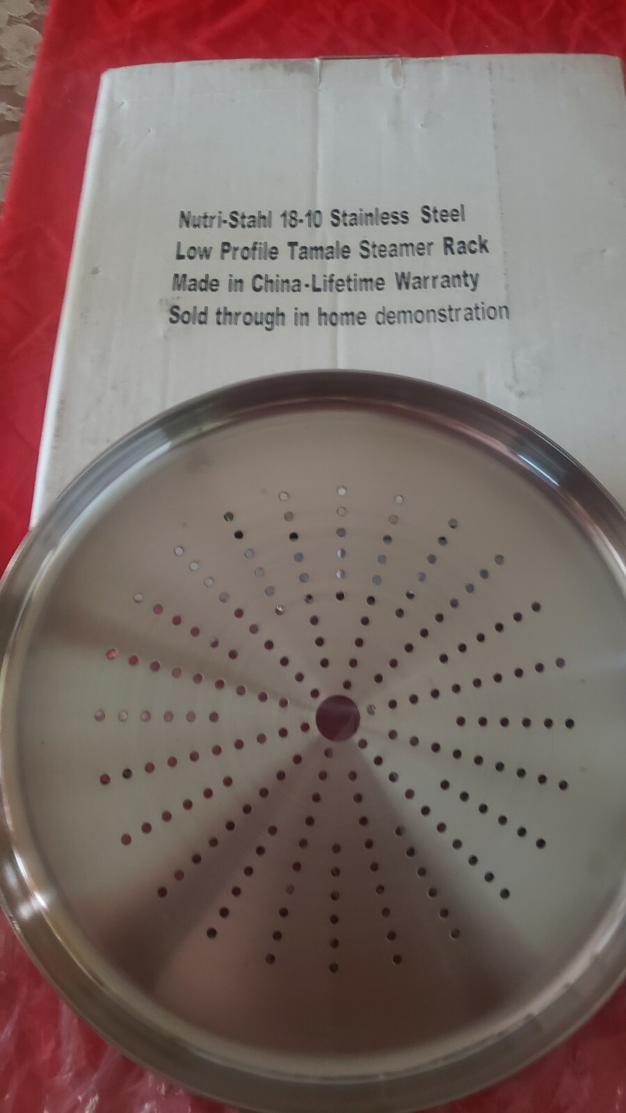 Nutri-Stahl stainles steel rack for tamale or steamer 12″